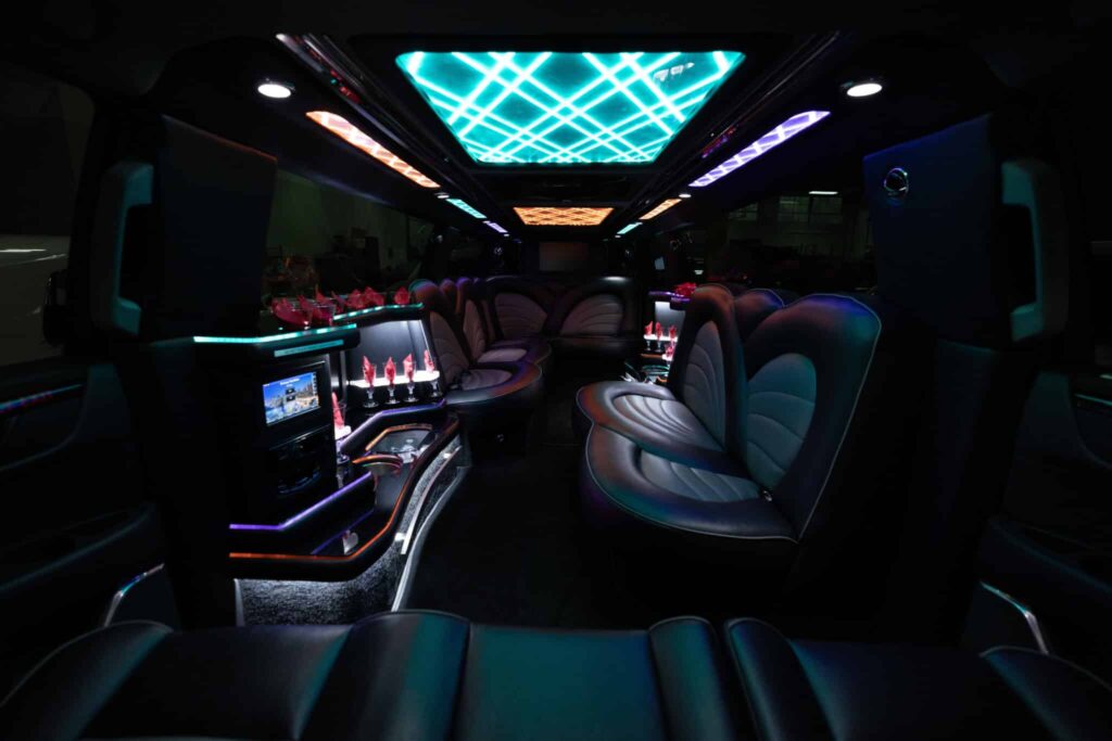 Cadillac Escalade Limo Black interior