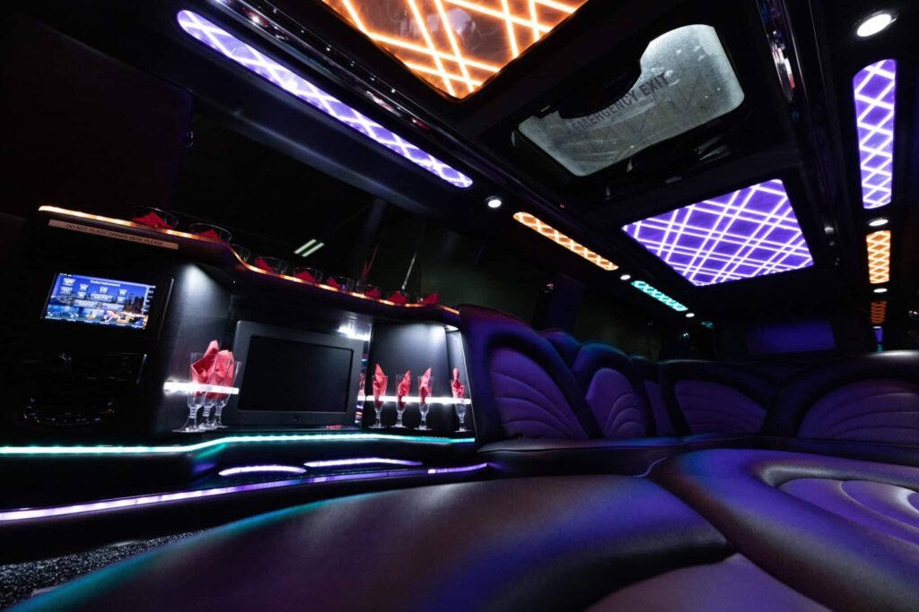 Cadillac Escalade Limo Black interior